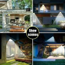 Solar Light With Remote Control, Solar Outdoor Lights Motion Sensor, Outdoor Solar Light Sunlight With 16.4ft Cable, 3 Lighting Mode, Wired Solar Powered Security Flood Lights Decoration For Indoor, Yard, Garden, Garage