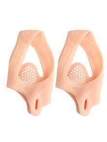 加厚带孔趾分离器，足部中心减震按摩，半码垫，灵活耐磨，可剪大脚趾张力带 - 彩色 - 查看 7