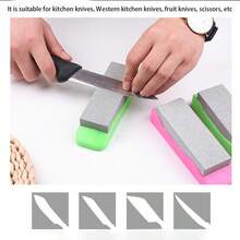 1pc Small Household Kitchen Knife Sharpener, High-Hardness Whetstone For Cutting Kitchen Knives, Fine And Coarse Grinding, Practical Anti-Slip Base Whetstone, Multi-Functional Quick Knife Sharpening