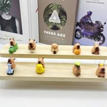 1pc/9pcs Handmade Capybara Decoration, Versatile Mini Landscape Doll, Q-Version Figurine, Desktop Ornament, Car Decor, Party Favor, Birthday Gift, Holiday Present, Suitable As Small Gift Doll