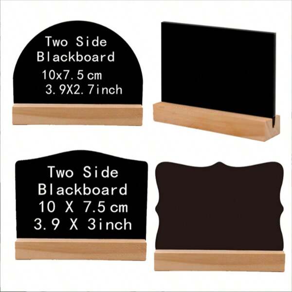 5 Stück Mini Holztafeln, geeignet für Desktop Dekoration
