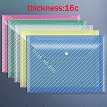 10 pezzi Cartelle in formato A4 classiche all'ingrosso, buste trasparenti in PP per documenti, impermeabili, trasparenti, per la scuola, forniture scolastiche