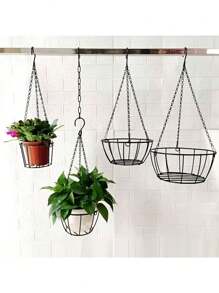 Versatile Black Iron Hanging Chain - Adjustable For Bird Feeders, Lanterns & Outdoor Decor,Flower Basket, Utility Hooks