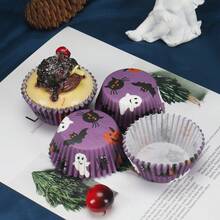 100pcs Halloween Series Cake Cupcake Dessert Cupcake Decoration Day Of The Dead Party Dessert Decoration And Gifts - Multicolor - View 10