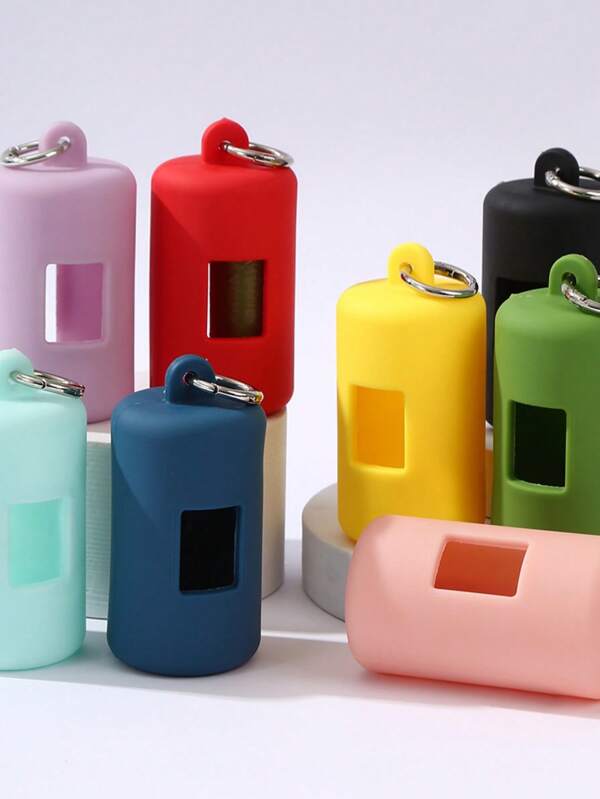 New PVC Pet Poop Scoop Holder With Poop Bag Dispenser Set For Dog Walking