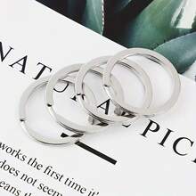 50/20 piezas Anillos para llaves, colgantes de llavero, ganchos planos para llavero, accesorios de anillo de llave (2,5 cm, 3,0 cm) - Plateado - Ver 2