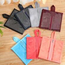 1pc Zipper Shoes Storage Bag, PVC Portable Shoes, Waterproof And Dustproof, Packing Bag For Home Travel,Boho Vibes