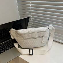 [Preference Style] Autumn/Winter Corduroy Crossbody Bag - New Chest Bag - Women's Casual Shoulder Bag - Student Commuter Bag For Women Storage Organizer Travel Essentials Back To School Dormitory Storage