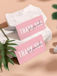 50er Pack rosa Dankeskarten, kleine Geschäftlich Dankeskarten für Thanksgiving, Abschluss, Hochzeit, Babyparty Feiern, Schulbedarf, Schulanfang