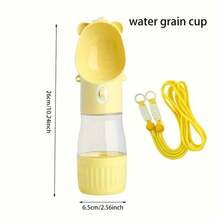 1 件便携式狗水瓶，内置饮水碗 - 防漏宠物补水器，适合户外散步、旅行和远足 - 彩色 - 查看 2