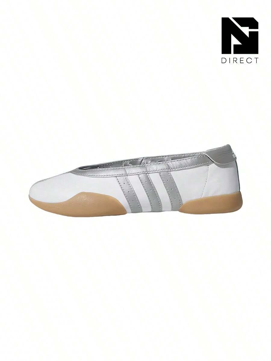 Adidas Taekwondo Mei Ballet White Silver Metallic (Women's)– Women's Lifestyle Sneakers – Shose For Woman-Vintage-Autumn & Winter-Inspired Running Shoes, Shock-Absorbing Comfort, Gym To Streetwear Casual Wear - Prefect Thanks Giving Day & Chrismas Gift-JQ6438 - Cloud White/Silver Metallic/Gum 3 - View 1