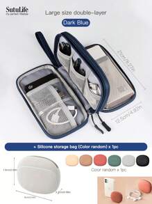 Bolsa organizadora electrónica, organizador electrónico portátil y a prueba de agua- Accesorios de viaje a China- Estuche de almacenamiento universal para cables, teléfonos celulares, batería externa