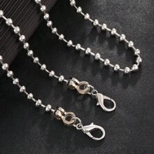 Minimalistisches Perlendesign Edelstahl Goldfarben Handtaschen Tragegurt, verstellbare Metall Kette Schulterriemen Zubehör für DIY Umhängetaschen, stilvoll & langanhaltend für Anfänger, Büromitarbeiter, Teenager, College-Mädchen, Geschenk