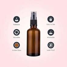 8/6/4/1 Pack 100ml Brown Glass Spray Bottles, Fine Texture, Light-Proof Storage, Suitable For Essential Oils, Toners And Various Liquids, Diverse Capacities, Convenient And Practical