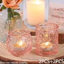 4/12 Gói chân nến thủy tinh, chân nến cổ điển số lượng lớn, chân nến hương liệu sọc hình học, trang trí bàn tiệc cầu hôn/tiệc ngoài trời/bàn ăn gia đình, quà tặng sinh nhật tốt nghiệp, trang trí phòng tắm tại nhà, giáng sinh, halloween, trang trí bàn tiệc tạ ơn, tiệc cô dâu - Nhiều màu - Xem 19