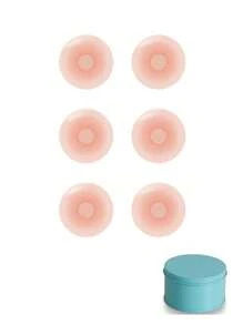 2/6/12 PCS Nipple Covers For Women, Reusable Nipple Coverings, Nipple Pasties, Boob Pasties, Reusable Silicone Adhesive Invisible Pasty Nipple Covers For Women With Travel Box