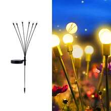 1 buah Lampu Tiang Tanah LED Tenaga Surya 6/8/10, Lampu Jalan Luar Ruangan Bertenaga Surya, Lampu Lanskap Taman Tahan Air untuk Teras, Halaman, Jalan Setapak, Berkemah, Liburan, Dekorasi Pesta Pernikahan - Hitam - View 17