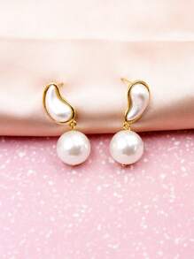 1 Pair Unique Comma Shaped Women Dangle Earrings