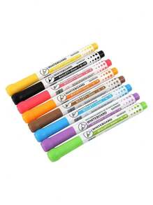 8 Packs Erasable Whiteboard Markers - 8 Bright Colors, Write Smoothly, Low Odor, Dry Quickly, Perfect For Office Meetings, Conferences And Teaching - Durable Plastic Material.,School Supplies,Back To School