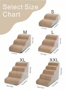 Pet Cat Dog Stairs, Large Zipper Design, Removable And Washable, Home Use Small Dog Teddy Incline Climbing Stairs, Helps Injured Pets Get On/Off Sofa/Bed, Foam Stair Slope Design
