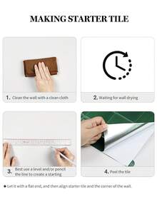 即剥即贴防溅板 9 英寸 X 9 英寸 - 3D 粘合即剥即贴瓷砖防溅板，适用于厨房、浴室、墙砖、格子墙面装饰、房间装饰贴纸、壁纸、墙纸、墙贴、墙贴、厨房配件、厨房用品、厨房装饰 - 彩色 - 查看 10