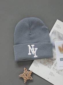 1/2/3 Piezas de gorros de invierno de Nueva York para niños y niñas, gorros de punto cálidos, suaves y a la moda, aptos para viajes de otoño e invierno, uso en ciclismo