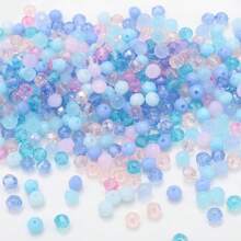200 piezas de cuentas redondas de vidrio verde de 4mm para hacer joyas y manualidades DIY