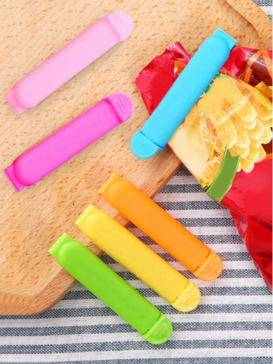 10个/套迷你便携式家用食品密封夹，颜色随机