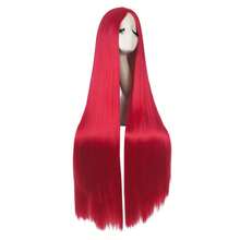 MapofBeauty 40 Inch/100 Cm Fashion Straight Long Costume Anime Cosplay Anime Wig (Bright Red)Txppuh5894 - Purple - View 7