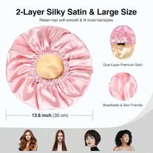 Gorro de ducha reutilizable y ajustable de doble capa impermeable, grande para todo tipo de cabello, para el spa y el baño de niñas, suave para el cabello largo de las mujeres