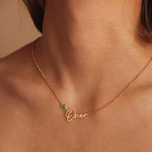 Personalized Birthstone Name Necklace, Handmade Birthstone Necklace, Christmas Gift, Wedding Gift For Her - Multicolor - View 4