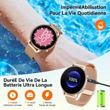 1.39 Inch Round HD Display 210mAh Battery Women' Smart Watch For Mother Gift With Call(Receive/Make Call)Ai Voice/Music Player,/Fitness Watch For Women Activity Tracker Men's Smart Watch With Multiple Modes Sports For Andorid IOS