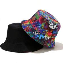 Reversible Bucket Hat For Women, Cute Beach Fisherman Style - Tiger - View 11