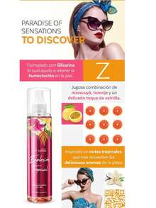 Explosión Tropical Body Mist Body Breeze Spray Corporal Refrescante Hidratante Aroma Alta Duración Fragancia Perfumada Dama Skincare Perfumaria Corporal Cuidado Personal Diario - Afrutado y cítrico - Ver 1