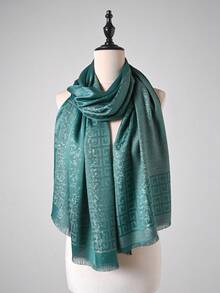 1 chiếc khăn choàng cổ họa tiết hình học tối giản cho nữ, khăn choàng nhẹ đa năng cho mọi mùa, khăn trùm đầu thanh lịch cho trang phục - Nhiều màu - Xem 14