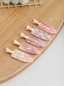 5 Stück/Set Ins Stil rosa nahtlose Haarclips für Frauen, beinhaltet Pony Clips, Seitenclips, Entchen Clips, Haarzubehör, Haarzubehör für Frauen, Herbst, Reise, Haarstyling-Tools, Accessoires für Frauen, Harzeug, Herbst, Haar, Haarzubehör, Haarzubehör für Frauen, Reise, Haarzubehör, Accessoires für Frauen, Haarzubehör, Haarzubehör für Frauen, Haarstyling-Tools, Harzeug, Zeug, Schönheitszubehör