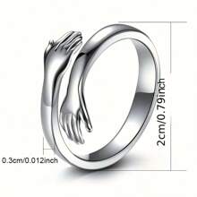 1 Stück Ring mit sich umarmenden Händen, Ring für Herren/Paar