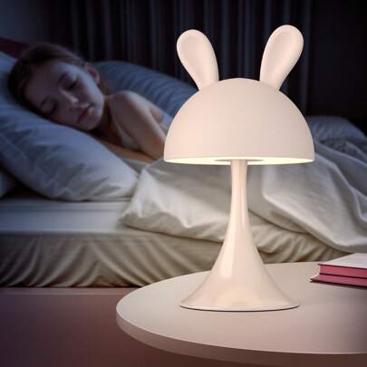 Luce da lettura carina | Luce notturna | Lampada da scrivania | Lampade per comodini | Luce notturna regolabile a forma di coniglio rosa | Lampada da