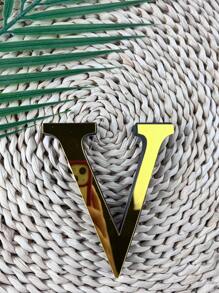 1 Piece 3D Acrylic Mirror Letter Art Wall Sticker - Light And Shadow Intertwined Space Aesthetic Symbol, Gold/Silver/Black/Rose Gold Oversized Letters Self-Adhesive Home Decorative Letter Logo Art Sticker, Artistic 3D Thickened Acrylic Mirror Letters Wall Sticker (3.93/5.9/7.87/11.81 Inches)