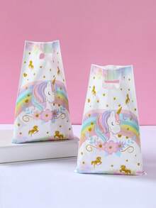 10/25/50个装彩虹独角兽主题婴儿派对礼品袋，彩虹独角兽图案性别揭晓派对礼物袋，一周岁生日派对糖果袋，新生男/女婴儿派对礼品袋，婴儿派对糖果袋，性别揭晓派对装饰，婴儿派对装饰 - 彩虹獨角獸 - 查看 12