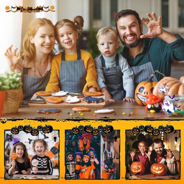 4pcs, Halloween Themed Stainless Steel Cookie Molds-Ghosts, Bats, Kittens, Haunted Houses Are Ideal For Baking Cookies And Kitchen Baking Accessories.