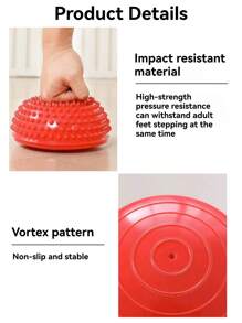 1/2/4 Stück strukturierte halb-runde Gymnastikbälle - aus PVC, weich & strapazierfähig, ideal für Muskelentspannung, Fitness-Training & Balance-Übungen, Balancetrainer, farbiges Sportequipment, PVC-Struktur, Sportaccessoires, Zufallsfarbe, Fitnessstudio, Sport, Heimtraining, Pilates, Yoga