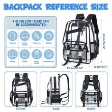 Casual Backpack For Men, Large-Capacity Transparent Jelly Backpack, Pvc Student Schoolbag For Women, 2025 New Style For Men, Fashionable And Personalized Transparent Waterproof Backpack, Primary School, Junior High School And Senior High School Schoolbag, Multi-Compartment Pocket Backpack, Travel And Travel Backpack For Girls, School Backpack For Both Men And Women, Waterproof Clear Backpack, Casual Style For Outdoor Sports Or Travel Convenience - Multicolor - View 3