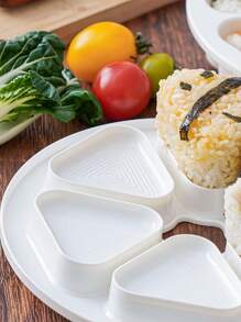 1 pieza Molde para sushi Onigiri Molde para bolas de arroz Molde de bolas de arroz triangulares Fabricante de bolas de arroz bentō Molde de sushi japonés 6 piezas Molde de sushi triangular Herramienta de procesamiento de alimentos lista para usar y fabricar manualmente para restaurante y niños