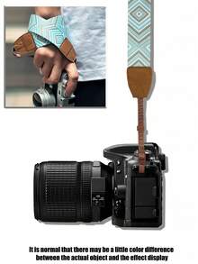 1 pieza Correa de hombro retro bordada y tejida, adecuada para varias cámaras DSLR y sin espejo - Multicolor - Ver 3