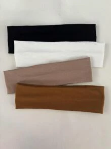 Set di 4 bandane da donna in tessuto multicolore, fasce per capelli alla moda, adatte per uso quotidiano e attività casual