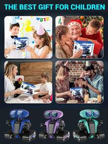 1pc RC Robot Toy With LED Eyes, Flexible Head & Arms, Interactive Walking, Dancing & Music Playing Robot Toy, Christmas, Halloween, Easter Gift For Boys & Girls Over 3 Years Old