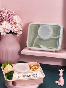 1pc School Student Multi-Function Bento Box Food Storage Container, Sealing Bowl Container, Kitchen Food Preservation Box, Suitable For Outdoor, Weddings, Parties, Gifts, Back To School - Multicolor - View 2