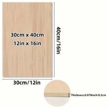 5/15/25 Pieces Of Handmade Wood Board - 12x16 Inches / 30x40 Cm - 2.2 Mm Thick Plywood, Smooth Surface, Suitable For Laser Cutting, DIY Projects, Pyrography And Dyeing - Màu be - Xem 10
