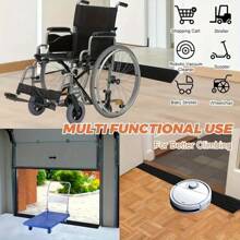 1 pièce rampe de seuil en caoutchouc auto-adhésive, convient aux fauteuils roulants et aux scooters - antidérapante, adhérence solide, 39 pouces de long sur 2 pouces de large, plusieurs couleurs disponibles, design personnalisable, utilisation intérieure/extérieure, rampe pour fauteuil roulant